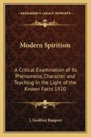 Modern Spiritism