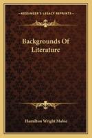 Backgrounds Of Literature