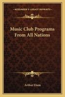Music Club Programs From All Nations