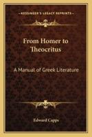 From Homer to Theocritus