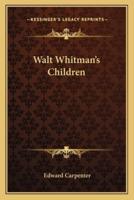Walt Whitman's Children