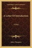 A Letter Of Introduction
