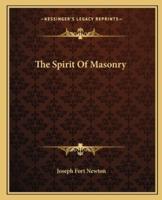 The Spirit Of Masonry