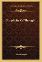 Simplicity Of Thought