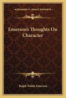 Emerson's Thoughts On Character