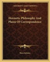 Hermetic Philosophy And Plains Of Correspondence