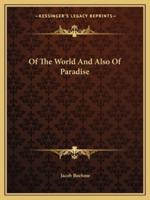 Of The World And Also Of Paradise