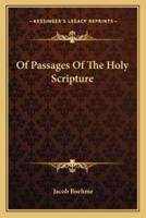 Of Passages Of The Holy Scripture
