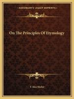 On The Principles Of Etymology