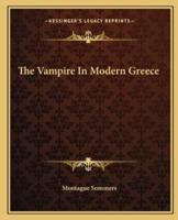 The Vampire In Modern Greece