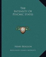 The Intensity Of Psychic States
