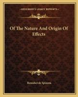 Of The Nature And Origin Of Effects