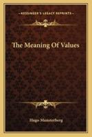 The Meaning Of Values