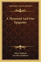 A Thousand And One Epigrams