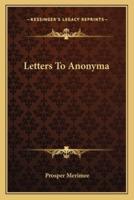 Letters To Anonyma