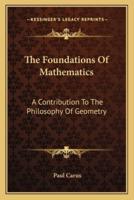 The Foundations Of Mathematics