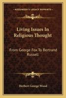 Living Issues In Religious Thought