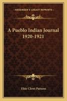 A Pueblo Indian Journal 1920-1921