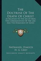 The Doctrine Of The Death Of Christ