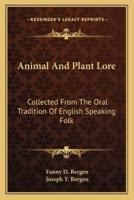 Animal And Plant Lore