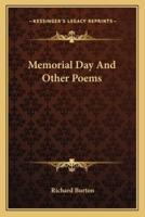 Memorial Day And Other Poems