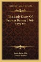 The Early Diary Of Frances Burney 1768-1778 V2