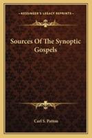 Sources Of The Synoptic Gospels