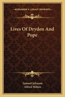 Lives Of Dryden And Pope