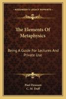 The Elements Of Metaphysics