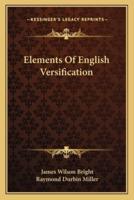 Elements Of English Versification