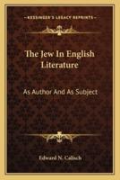 The Jew In English Literature