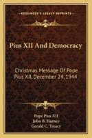Pius XII And Democracy