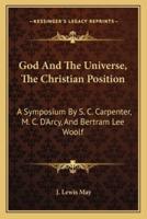 God And The Universe, The Christian Position