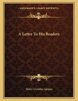 A Letter to His Readers