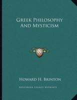 Greek Philosophy and Mysticism