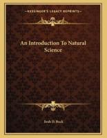An Introduction To Natural Science