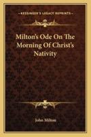 Milton's Ode On The Morning Of Christ's Nativity