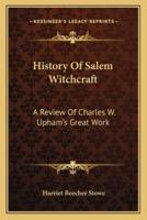 History Of Salem Witchcraft