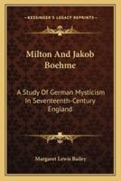 Milton And Jakob Boehme