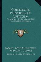 Coleridge's Principles Of Criticism