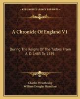 A Chronicle Of England V1