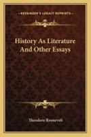 History As Literature And Other Essays