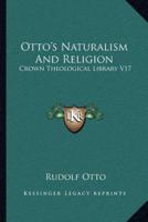 Otto's Naturalism And Religion