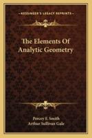 The Elements Of Analytic Geometry