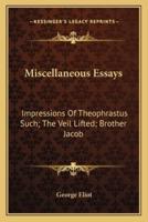 Miscellaneous Essays