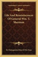 Life And Reminiscences Of General Wm. T. Sherman