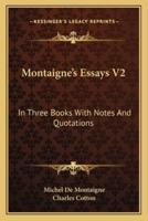 Montaigne's Essays V2