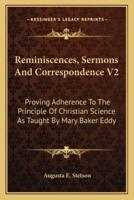 Reminiscences, Sermons And Correspondence V2