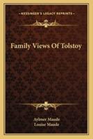 Family Views Of Tolstoy