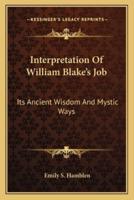 Interpretation Of William Blake's Job
